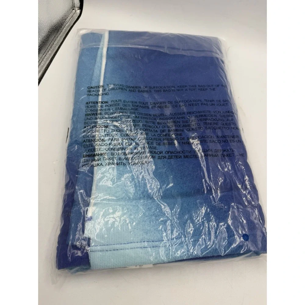 Calvin Klein fragrance Beach Towel in Ombré blue NWT SEALED